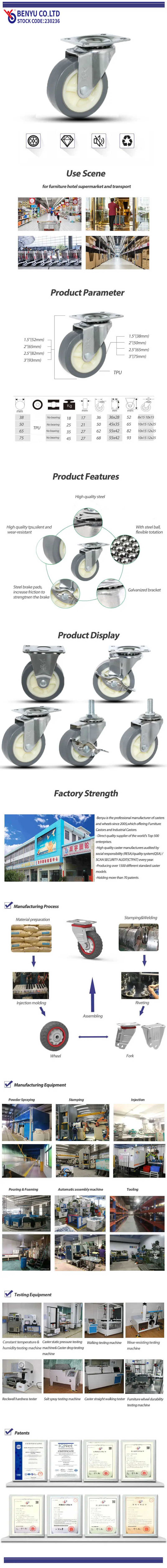 Light-Duty Patent PU Industrial Caster