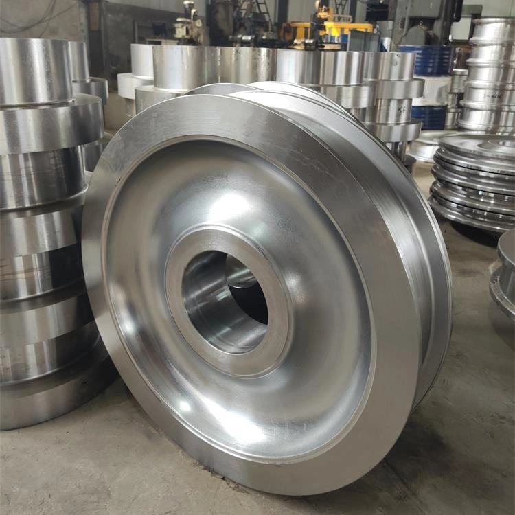 Professional Forging Industrial Steel Railway Cart Overhead Crane Rail and Overhead Crane Wheels