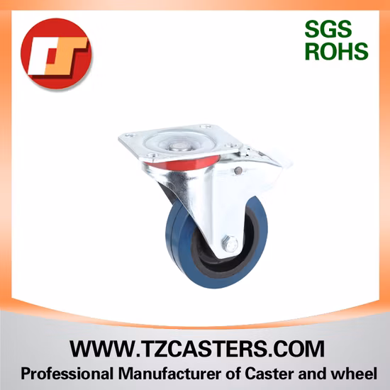 4-8 Inch Stainless Steel Endurant Nylon Swivel Dual Brake Industrial Caster (white)