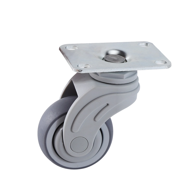 3/4/5 Inch Thermoplastic Rubber TPR Plastic Swivel Caster with TPR Medium Duty Hospital Bed Medical Wheel